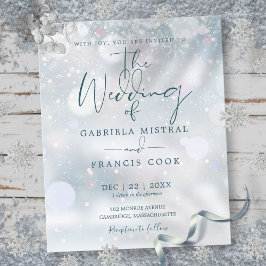 Budget Winter Wonderland Wedding Einladung