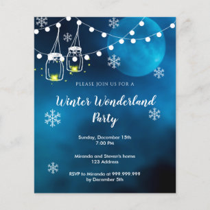 Budget Winter Wunderland Party Blauer Mond
