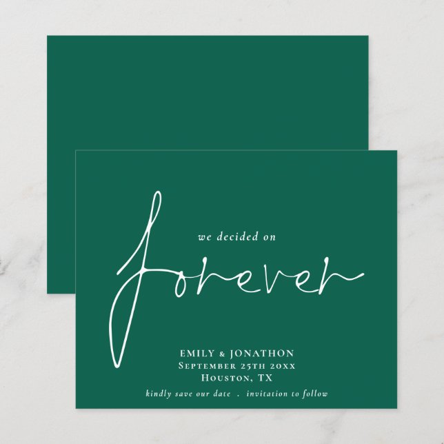 Budget Wir entschieden uns für Forever Emerald Sav (Vorne/Hinten)