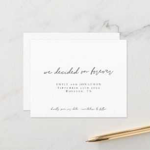 Budget Wir entschieden uns Save the Date für Forev
