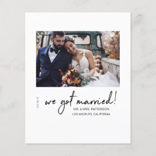 Budget Wir Got Verheiratet Mod Wedding Ankündigung Flyer