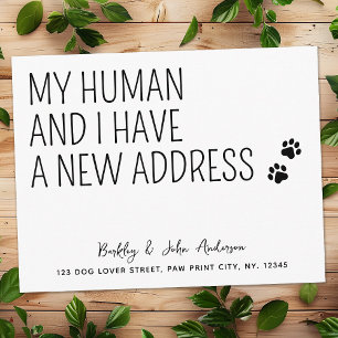 Budget Wir haben neue Adresse Pet Moving Postcard 