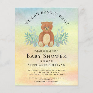 Budget Wir können frühzeitig abwarten Baby Dusche 