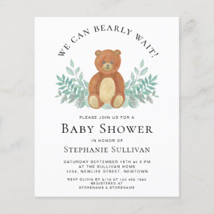 Budget Wir können frühzeitig abwarten Baby Dusche 