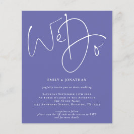 Budget Wir machen Blue QR Hochzeit Einladung