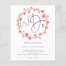 Budget Wir machen Blumenrahmen Einladung