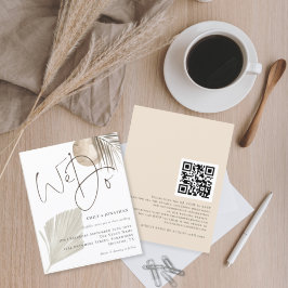 Budget Wir machen Boho Pampas QR Code Wedite Einla