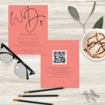 Budget Wir machen Korallen Rose QR Code Hochzeit E