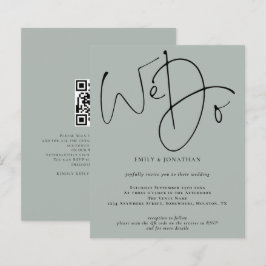 Budget Wir machen Light Sage QR Code Hochzeit Einl