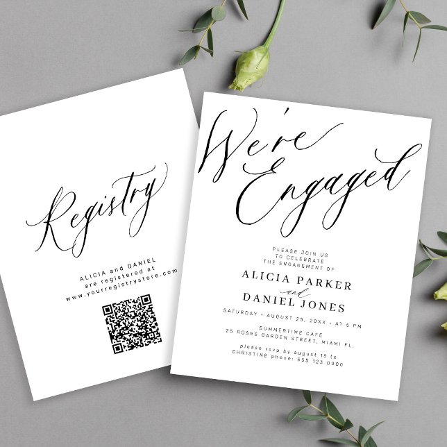 Budget Wir sind eine Verlobte Einladung zu einer G (Von Creator hochgeladen)