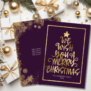 Budget Wir wünschen Ihnen ein frohes Weihnachtsfes Mitteilungskarte