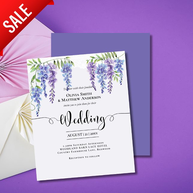 Budget Wisteria Lila Floral Lace Wedding (Von Creator hochgeladen)