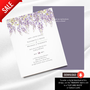 BUDGET Wisteria Lila Floral Wedites Flyer