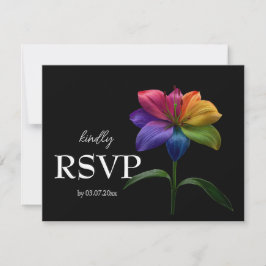 🌈 Budget With Menu RSVP Technicolor Love  Karte