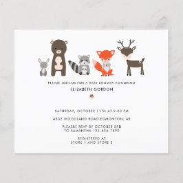Budget Woodland Baby Shower Forest Animes Niedlich