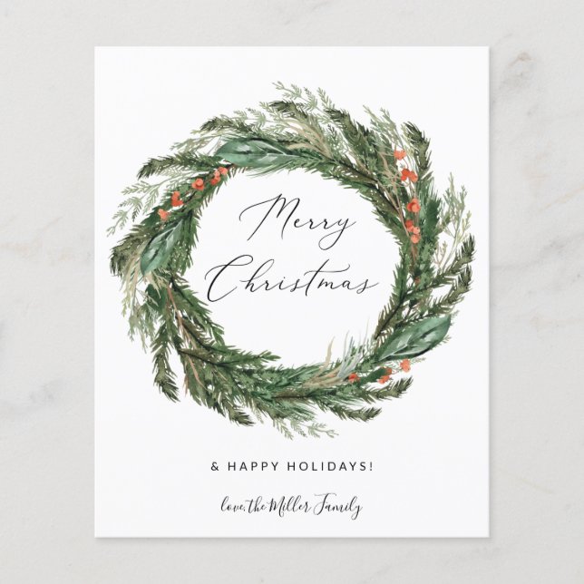 Budget Wreath - Frohe Weihnachten Flyer (Vorne)