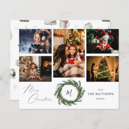 Budget Wreath Monogram 5 Foto Frohe Weihnachten