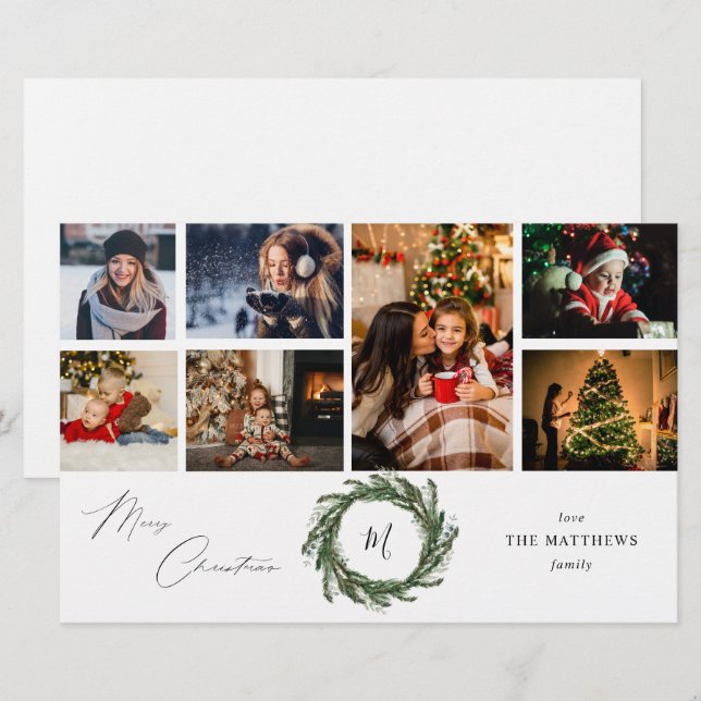 Budget Wreath Monogram 7 Foto Weihnachtszeit-Mitte (Vorne/Hinten)