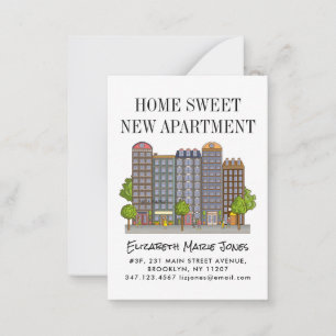 Budget Zuhause Sweet New City Apartment Moved Movi Mitteilungskarte