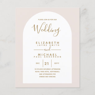 BUDGET Zweisprachiges Spanisches Englisch Boda Wed Flyer