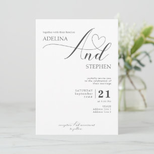 Budgetäre Ampere und Minimalistische, elegante Scr Einladung