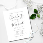 Budgethilfe<br><div class="desc">Diese elegante, grau-weiße Hochzeitseinladung mit ihren charakteristischen Stilnamen kann mit Ihren Informationen in chic graue Schrift personalisiert werden. Entwickelt von Thisisnotme©</div>