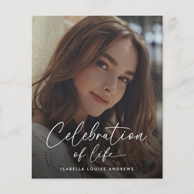 Budgethistorisches Foto Moderne Feier des Lebens Flyer (Vorne)