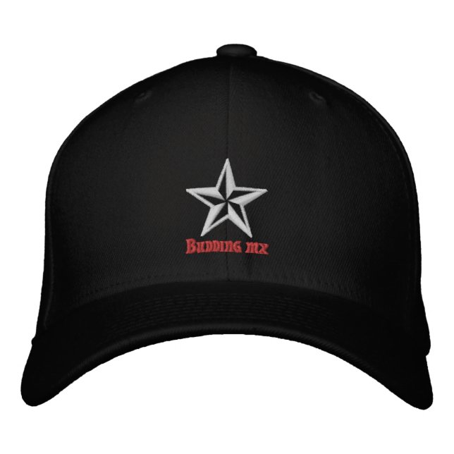 Budgetierung MX bestickt mit Star Hat Bestickte Baseballkappe (Vorderseite)