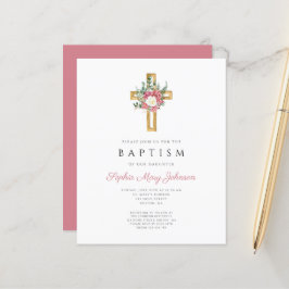 Budgetreiche Taufe zwischen rosa und floralen Mädc