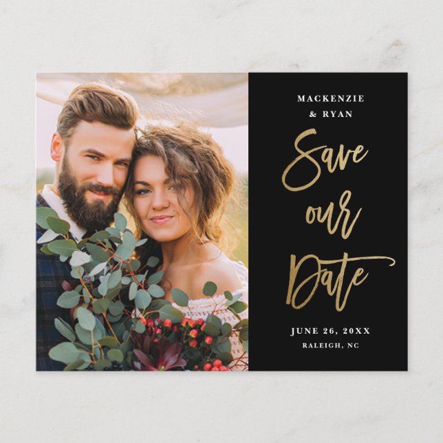 Budgetscript-Hochzeitsskripte Save the Date (Vorderseite)