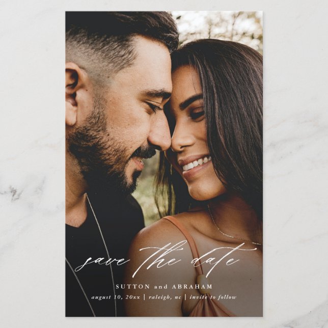 Budgetscript-Hochzeitsskripte Save the Date (Vorderseite)