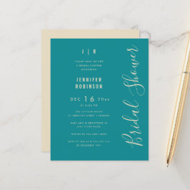 Budgetscript Modernes Brautparty Aquamarin