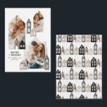 Budgetskandi Weihnachten Nordische Häuser 3 Foto c Mitteilungskarte<br><div class="desc">Moderne japanische Weihnachtshäuser Nordic Häuser stilvoll,  einfach gestaltet mit 3 Fotos Ferienkarte</div>