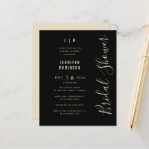 Budgetskript Modernes Brautparty Schwarz