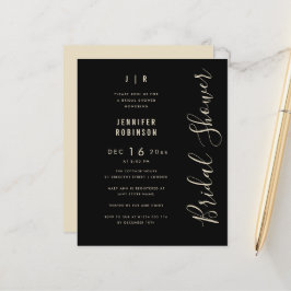 Budgetskript Modernes Brautparty Schwarz