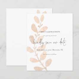 Budgetskript Peach Tinted Foliage Save the Date