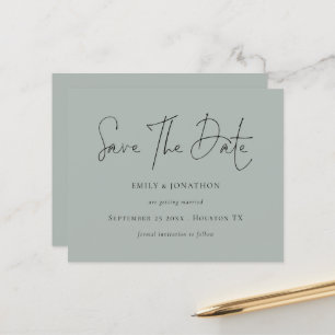 Budgetskripte Light Sage Green Save the Date