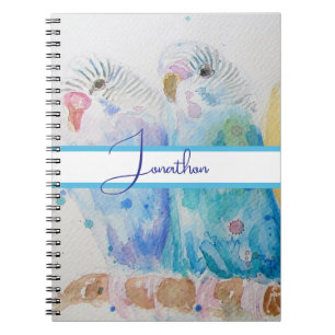 Budgie Aqua Aquamarin Notizblock