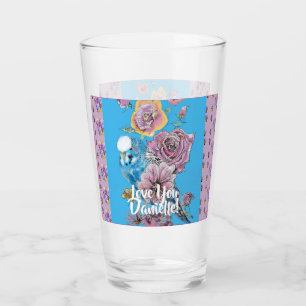 Budgie Aquarelle florale Dames Verre Tumbler