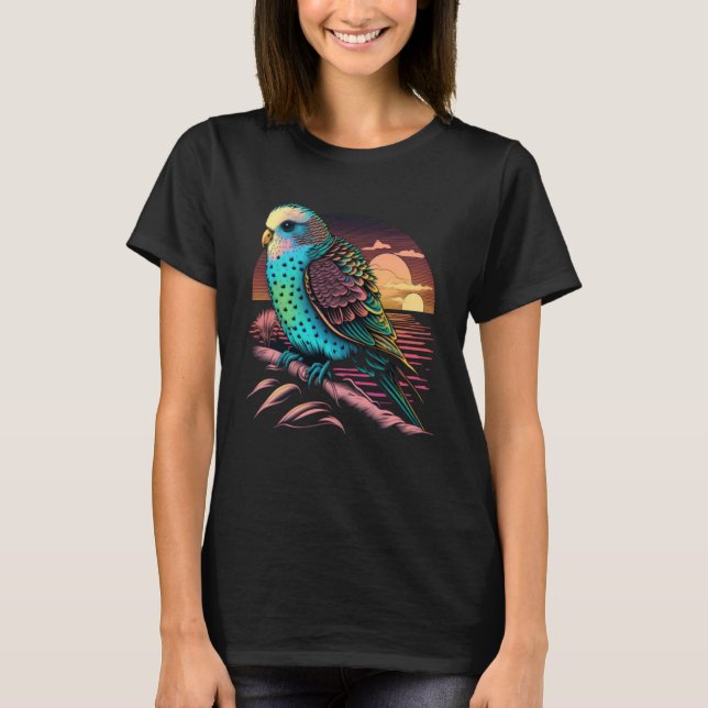 Budgie Beach Budgerigar Parakeet Bird Summer  2 T-Shirt (Vorderseite)
