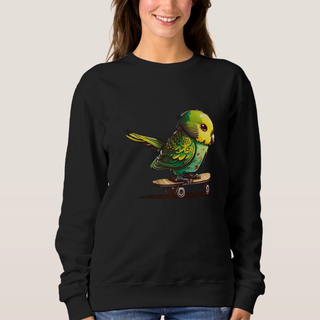 Budgie Bird Parakeet für Budgerigar Eigentümer Sweatshirt (Vorderseite)
