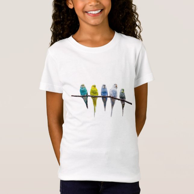 Budgie Birds T-Shirt (Vorderseite)