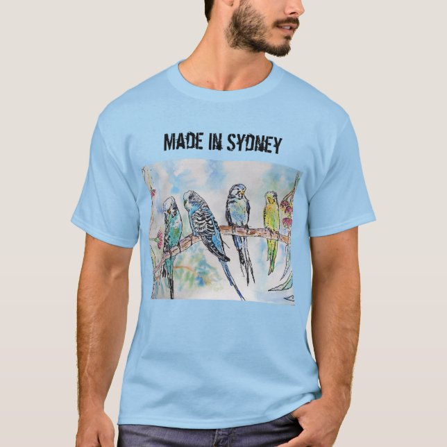 Budgie Budgerigar Bird aus Sydney T Shirt (Vorderseite)