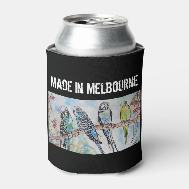 Budgie Budgerigar Bird Made In Melbourne Birds Dosenkühler (Kanne Vorderseite)