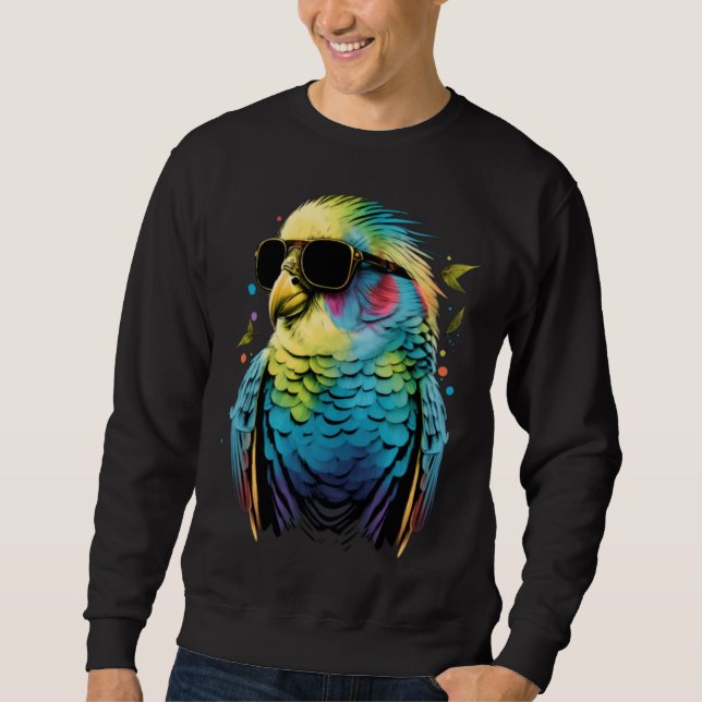 Budgie Budgerigar Parakeet Bird  6 Sweatshirt (Vorderseite)