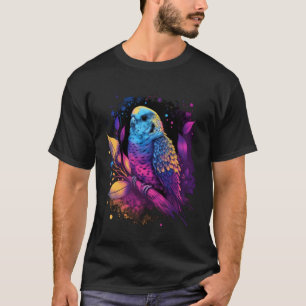 Budgie Budgerigar Parakeet Bird Ästhetik Vaporwav T-Shirt