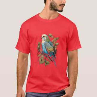 Budgie Budgerigar Parakeet Bird Retro Vintager 80e T-Shirt