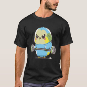 Budgie Budgerigar Parakeet Bodybuilder Gym T-Shirt
