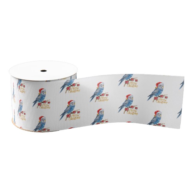 Budgie Christmas Ripsband (Spule)