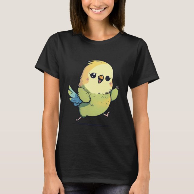 Budgie Dabbing Budgerigar Parakeet Bird Dab Dance  T-Shirt (Vorderseite)